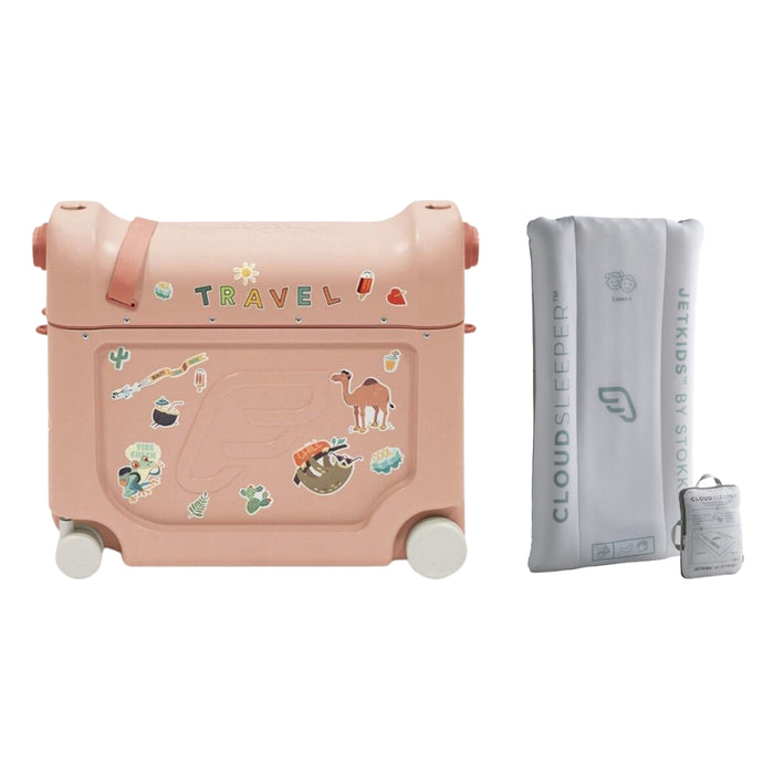 Stokke JetKids BedBox + CloudSleeper Travel Bundle - Coral Pink