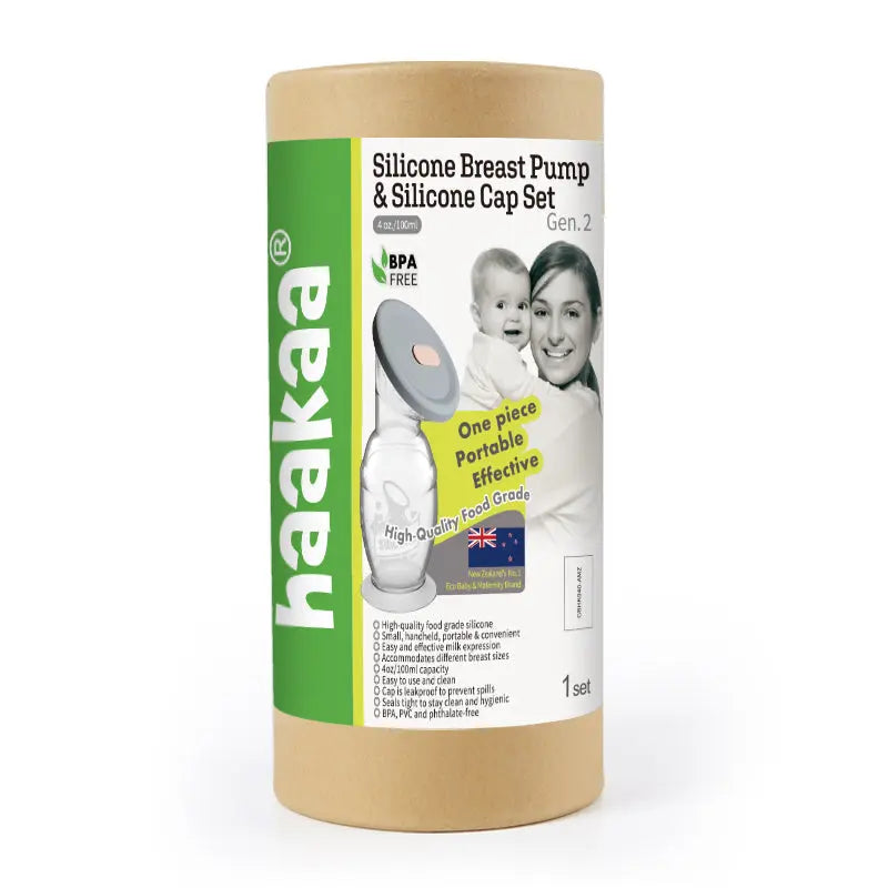 Haakaa Silicone Breast Pump & Cap Combo