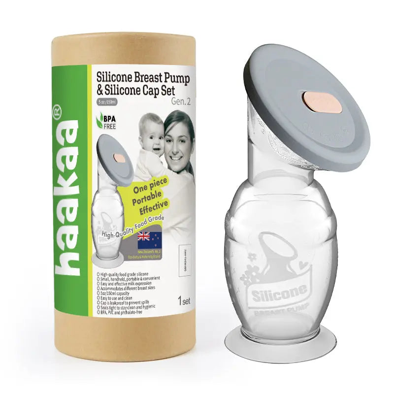 Haakaa Silicone Breast Pump & Cap Combo