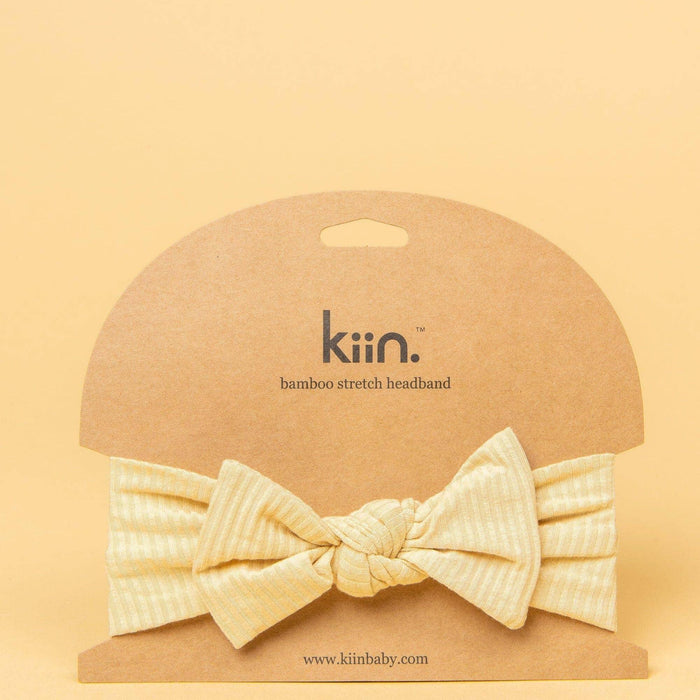 Kiin Baby Bamboo Stretch Bow Headband - Oat