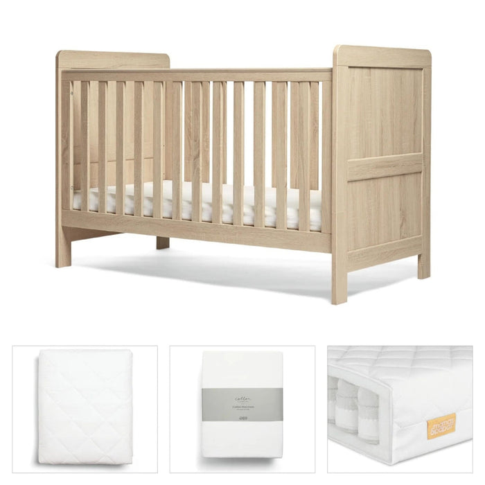 Mamas & Papas Atlas 4 Piece Set with Cot Bed, Mattress, Fitted Sheets & Mattress Protector