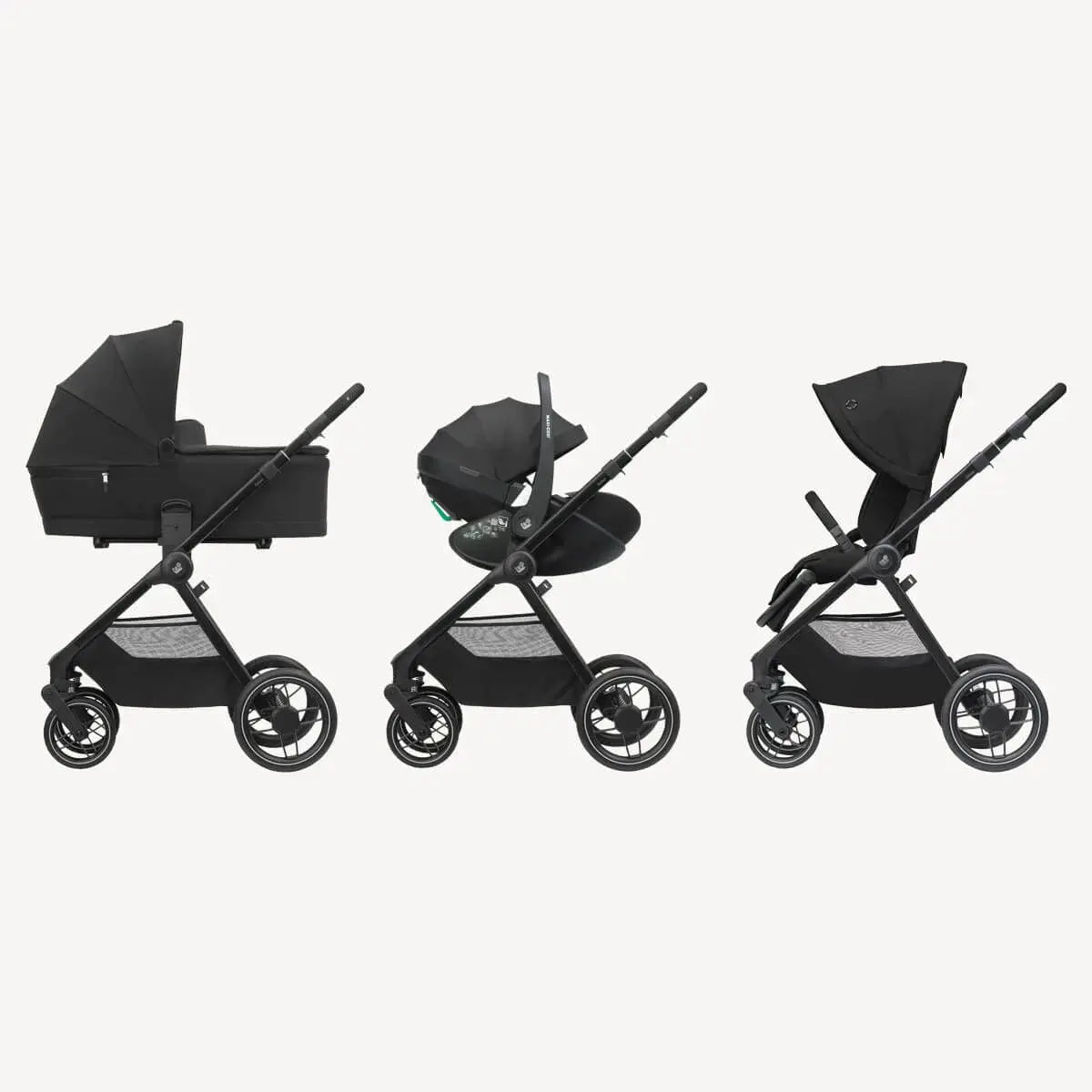 Maxi Cosi Oxford Stroller with Bassinet and Mico 12 LX Onyx Travel System
