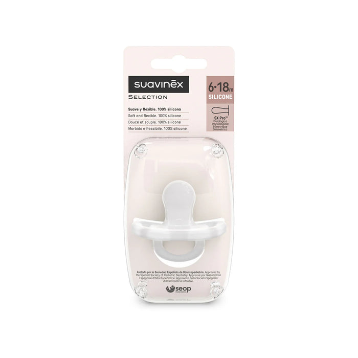 Suavinex Smoothie Ultra Light All Silicone Soother with SX Pro Physiological Teat 6-18M