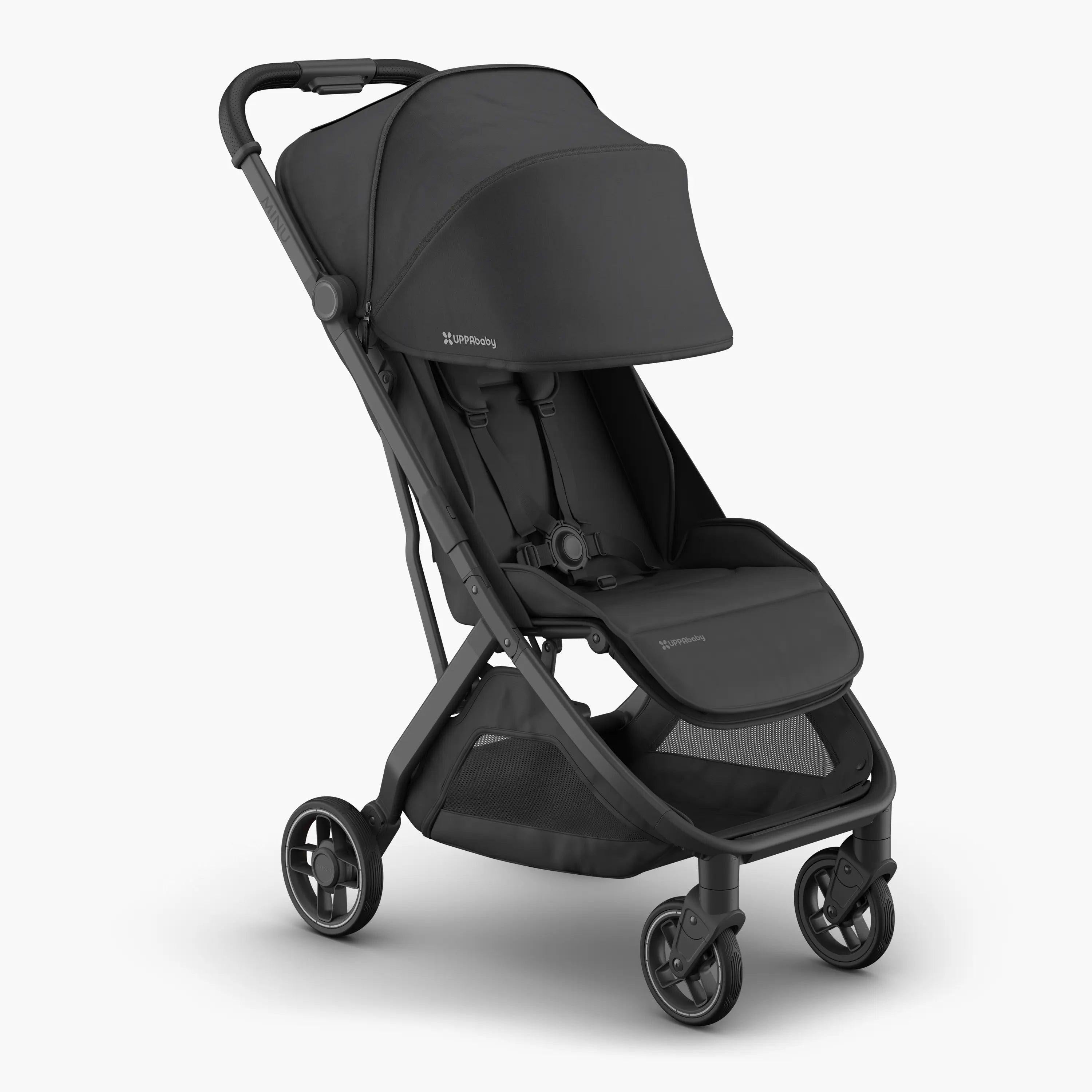 UPPAbaby Minu V3 Stroller - Jake (Charcoal/Carbon/ Black leather)