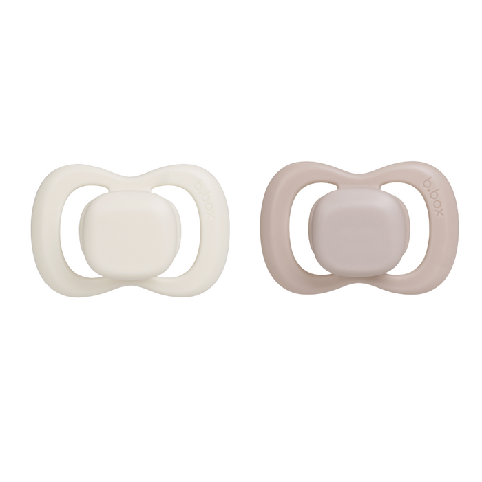 pacifier twin pack - vanilla + blush (silicone only)