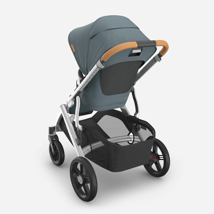 UPPAbaby Vista V3 Travel System Pram with Bassinet - Callum (Stone Blue / Silver) - Smooth Ride, Enhanced Safety & Breathable Comfort