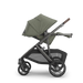 UPPAbaby Vista V3 Travel System with Bassinet - Evelyn Meadow Green | Graphite Frame, Chestnut Leather