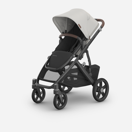 UPPAbaby Vista V3 Stroller Pram with Bassinet - Savannah (Pearl Grey Jacquard / Carbon) - Enhanced Comfort & Safety