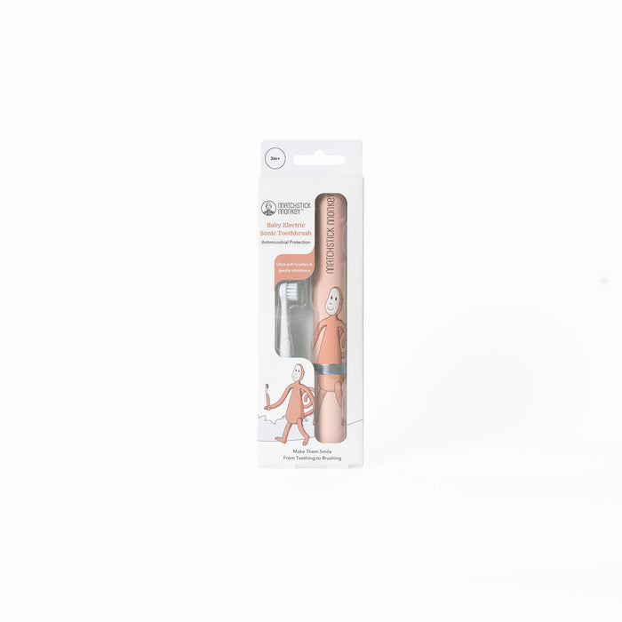 Matchstick Monkey Baby Sonic Dusty Pink Toothbrush
