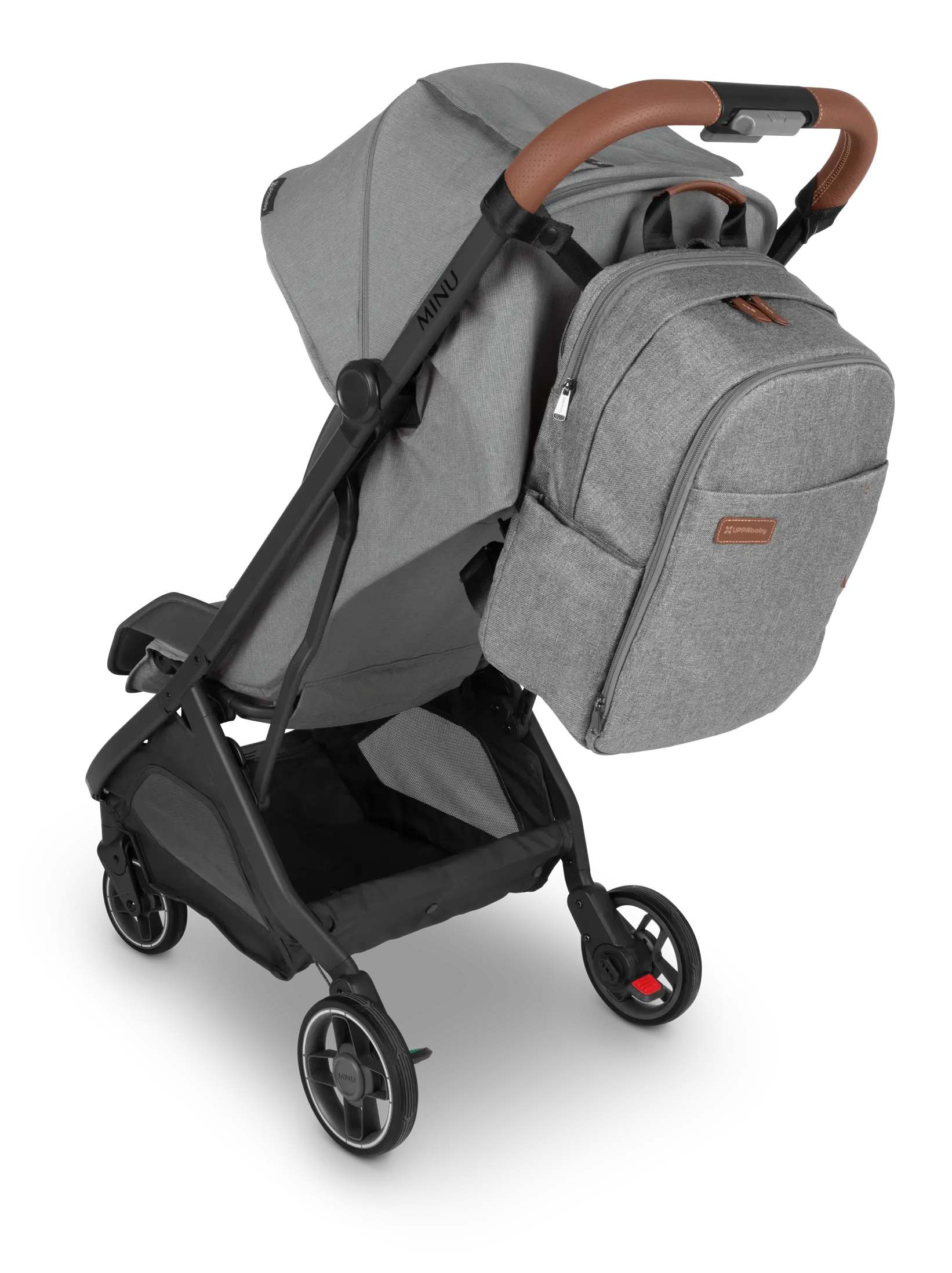 UPPAbaby Nappy Bag Pro Greyson (grey melange/saddle leather)