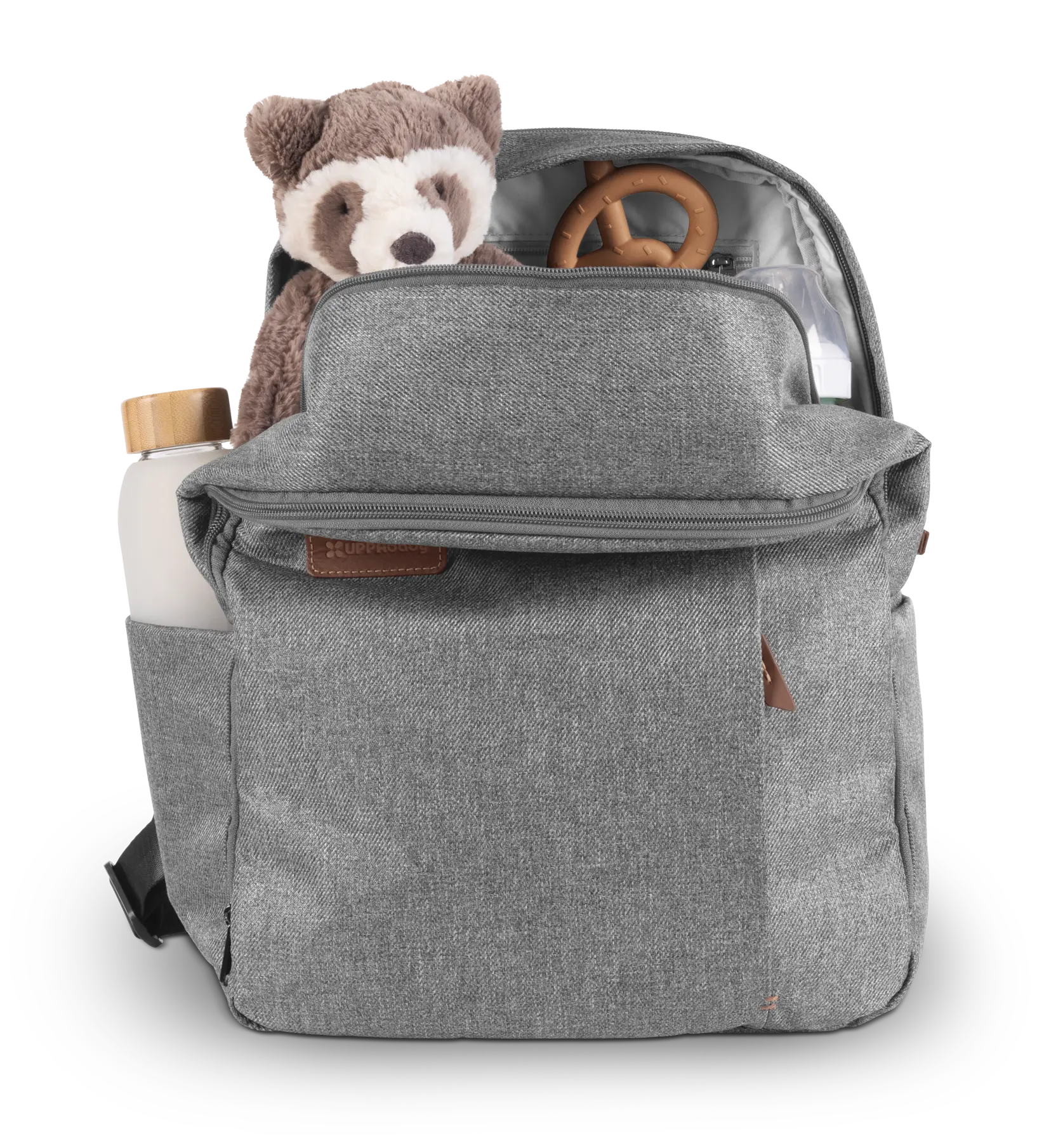 UPPAbaby Nappy Bag Pro Greyson (grey melange/saddle leather)