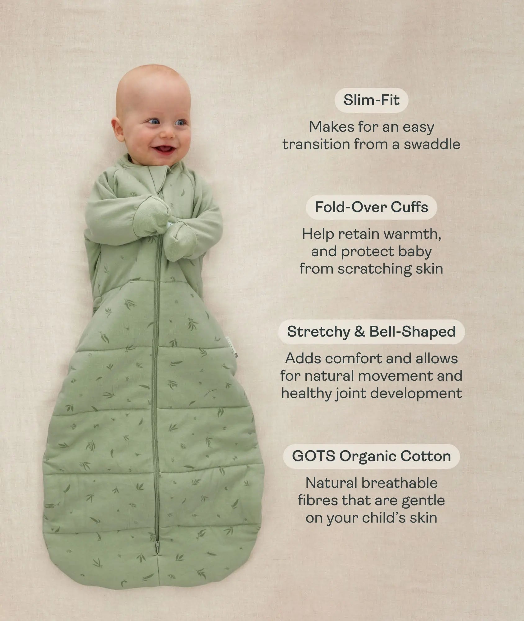 Sleeping Bag 2.5 TOG Sleeved Willow