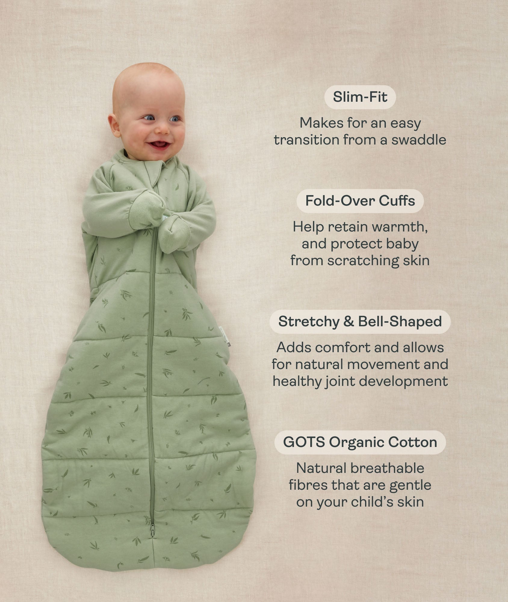 Sleeping Bag 2.5 TOG Sleeved Daisies