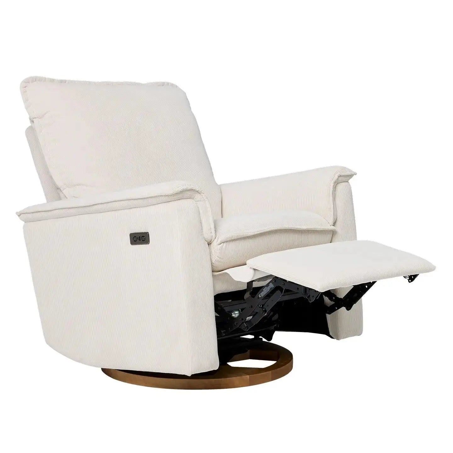 Louie Electric Recliner Glider Nursery Chair in Coconut Corduroy