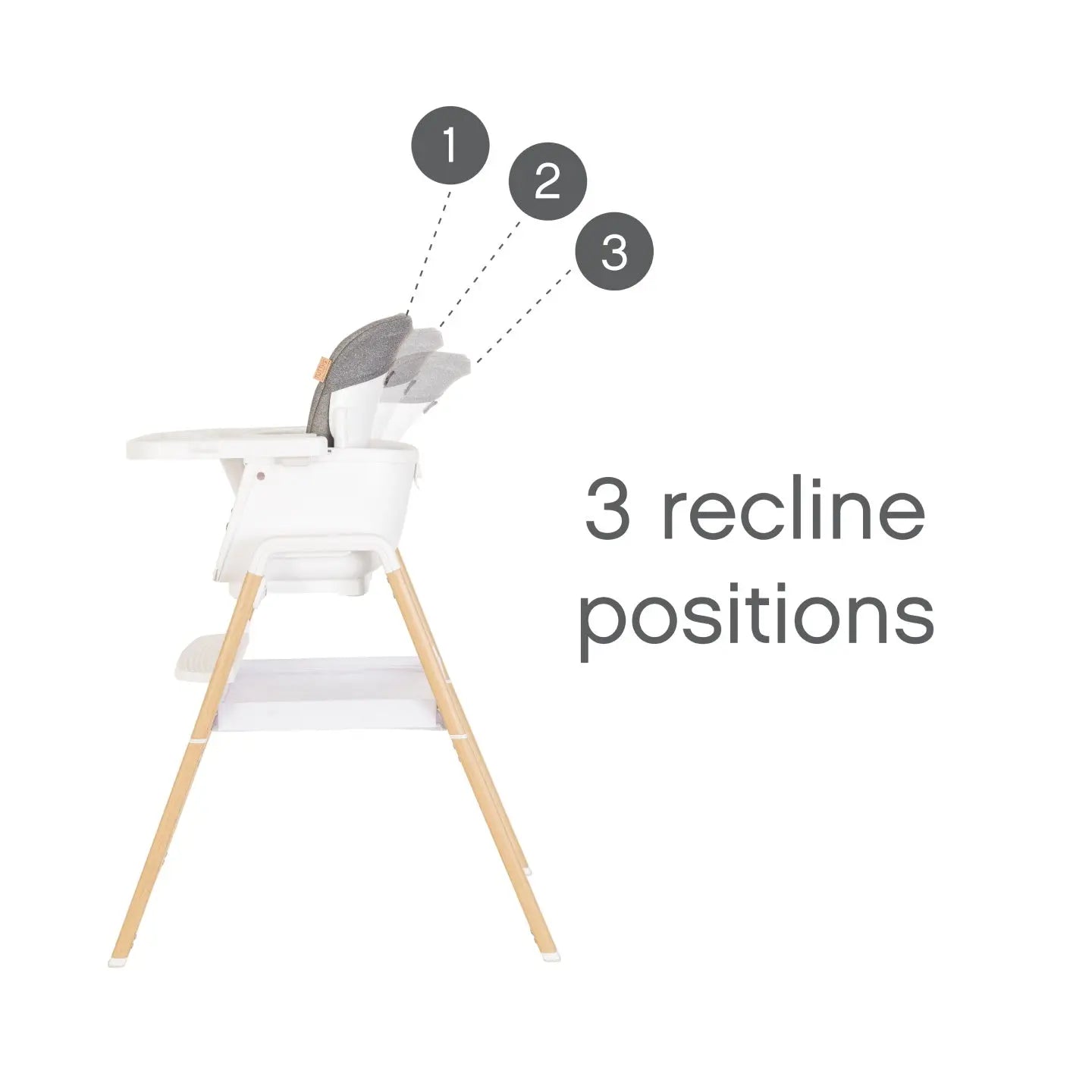 Nova Evolutionary High Chair in Scandi Walnut and Ecru