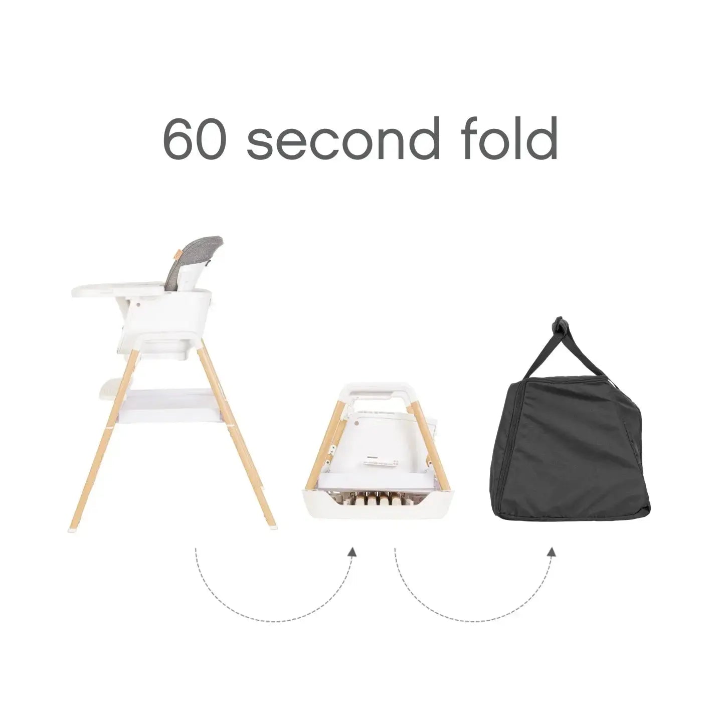 Nova Evolutionary High Chair in Scandi Walnut and Ecru