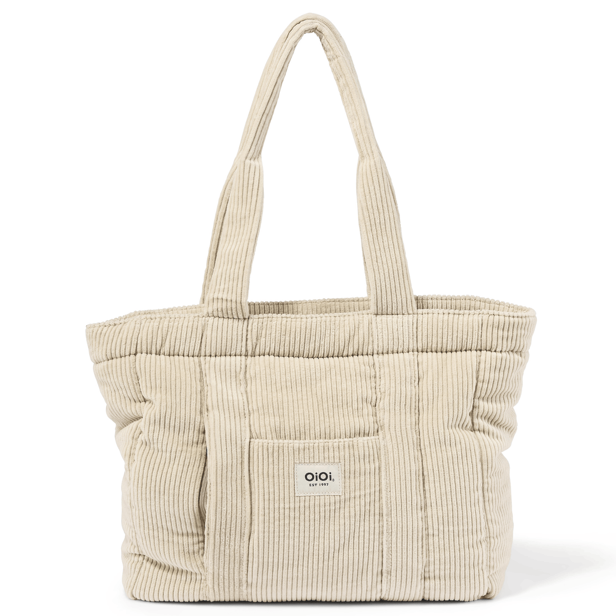 OiOi Everyday Tote nappy bag in Cream corduroy
