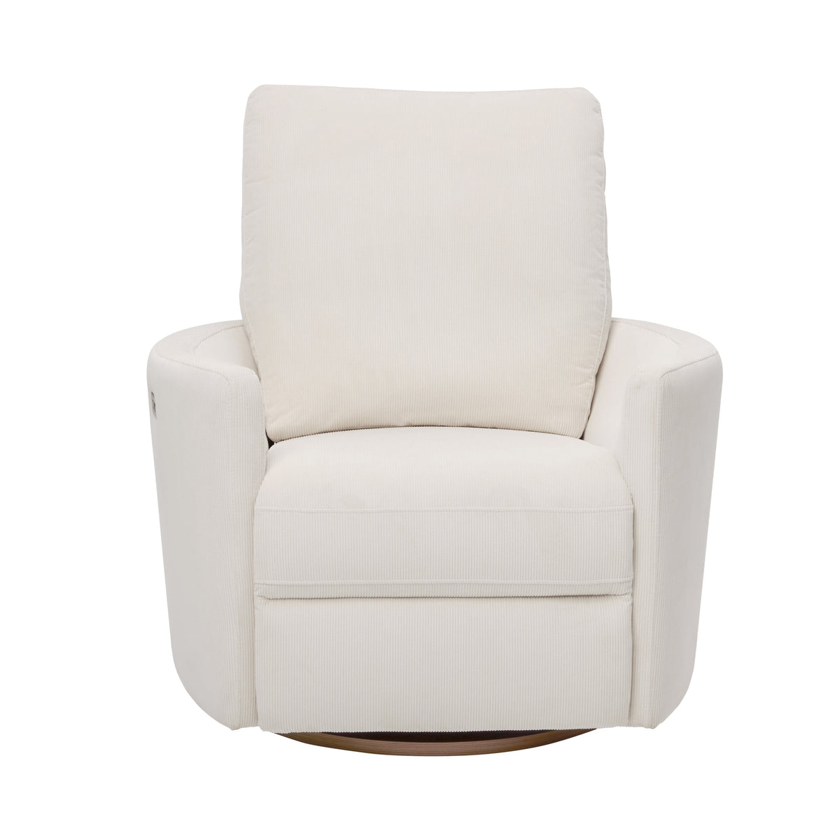 il Tutto Lola electric glider in Coconut Corduroy – statement armchair for the living room