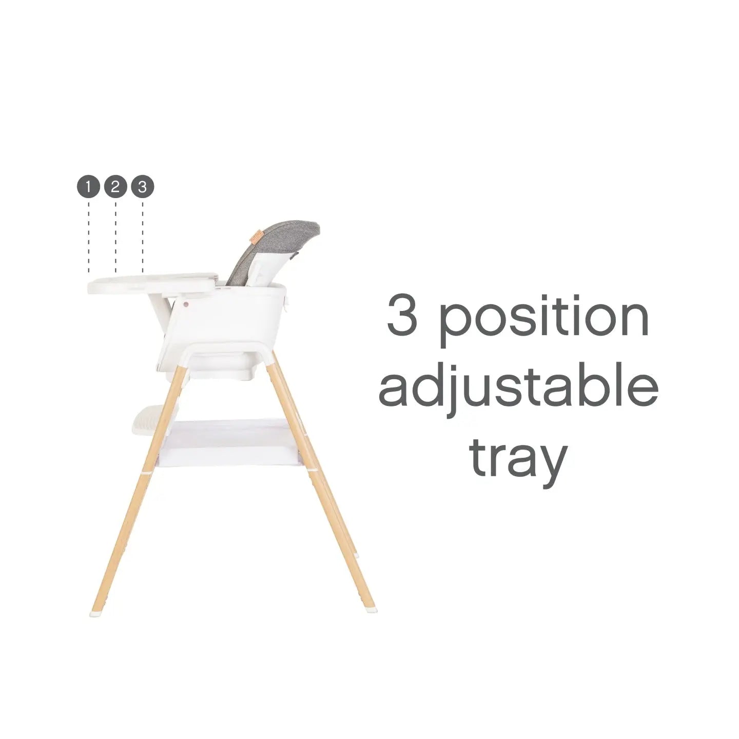 Nova Evolutionary High Chair in Scandi Walnut and Ecru