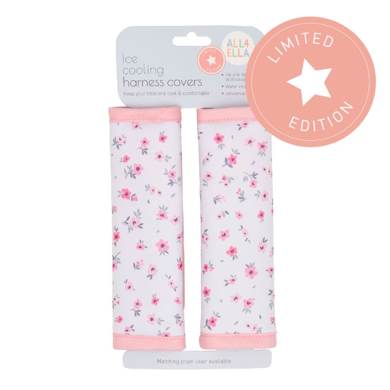 ALL4ELLA cooling harness covers in Pink Petals print