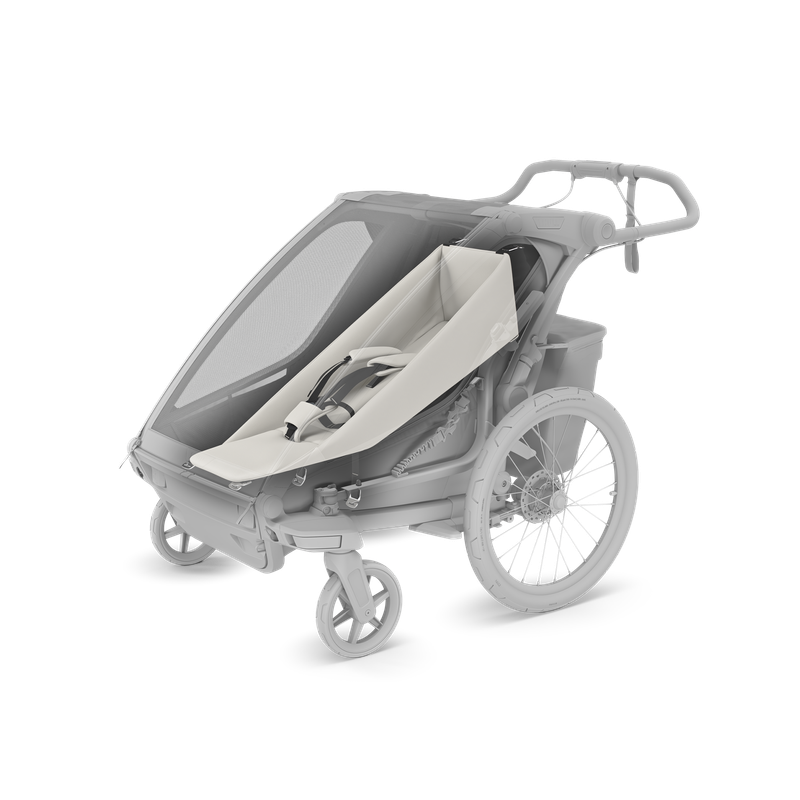 Thule Chariot Infant Sling fitted inside a Chariot bike trailer