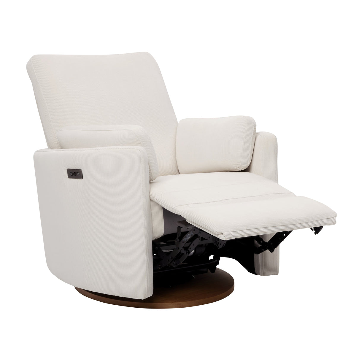 il Tutto Lola glider nursery chair – Coconut Corduroy in a neutral nursery