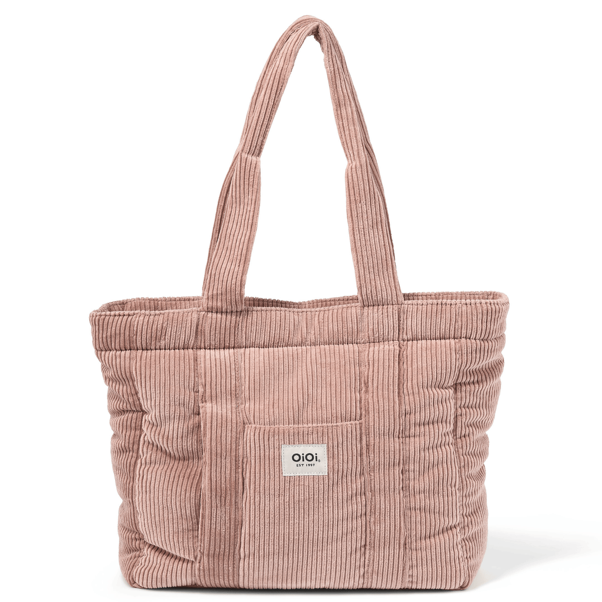 OiOi Everyday Tote nappy bag in Rose Pink corduroy