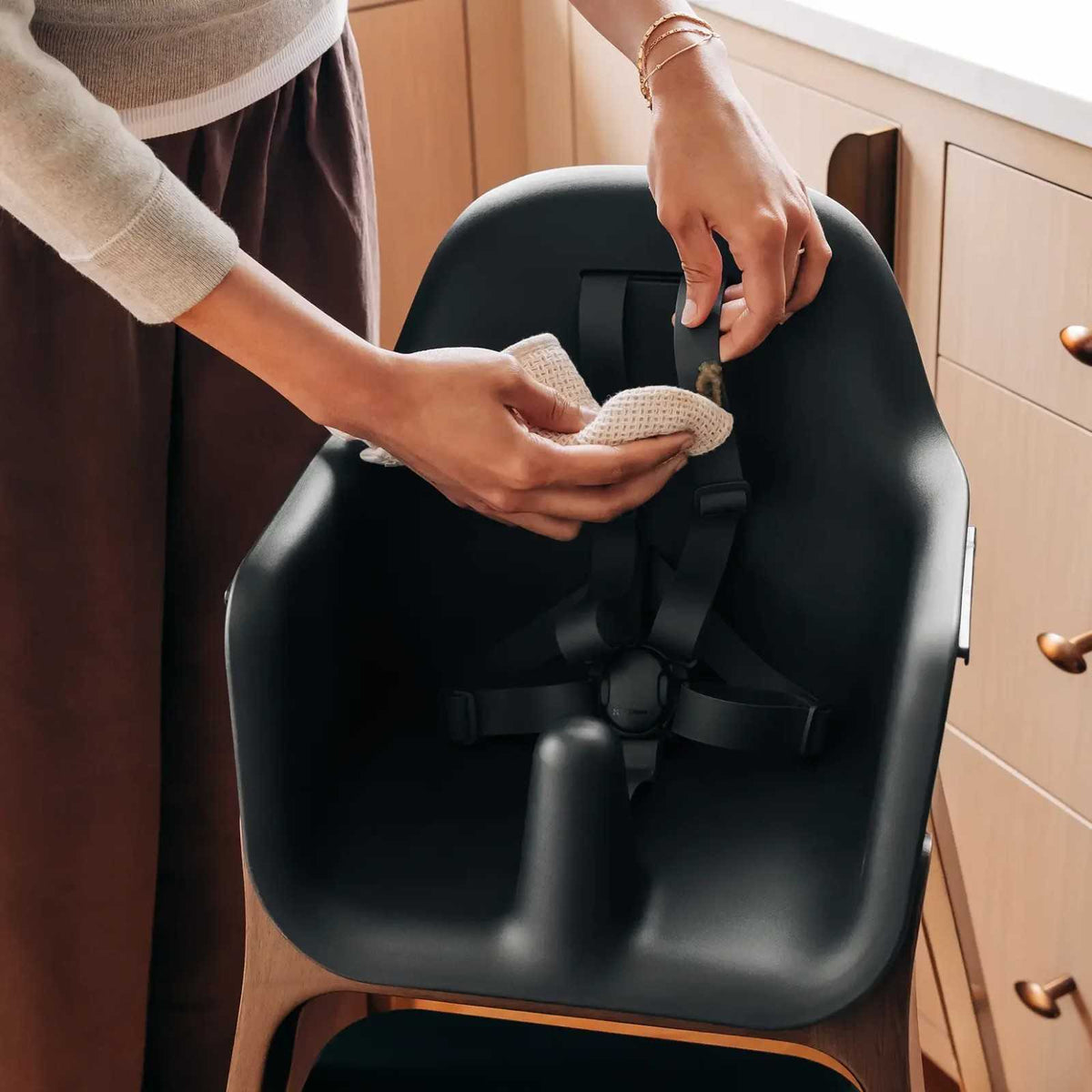 UPPAbaby Ciro V2 high chair at the family dining table (shown in Anya)