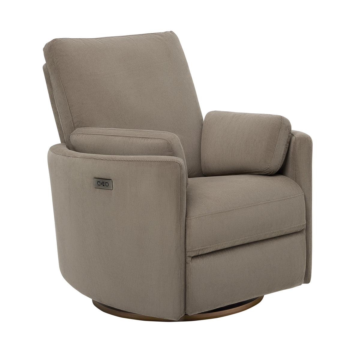 il Tutto Lola electric recliner glider nursery chair in Mocha Corduroy