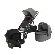 UPPAbaby Vista V3 Travel System - Mesa capsule in James with Vista V3 pram in Greyson (Charcoal Melange/Carbon)
