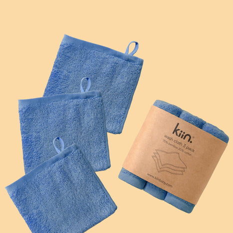 Kiin Baby Wash Cloths 3 Pack - Oat