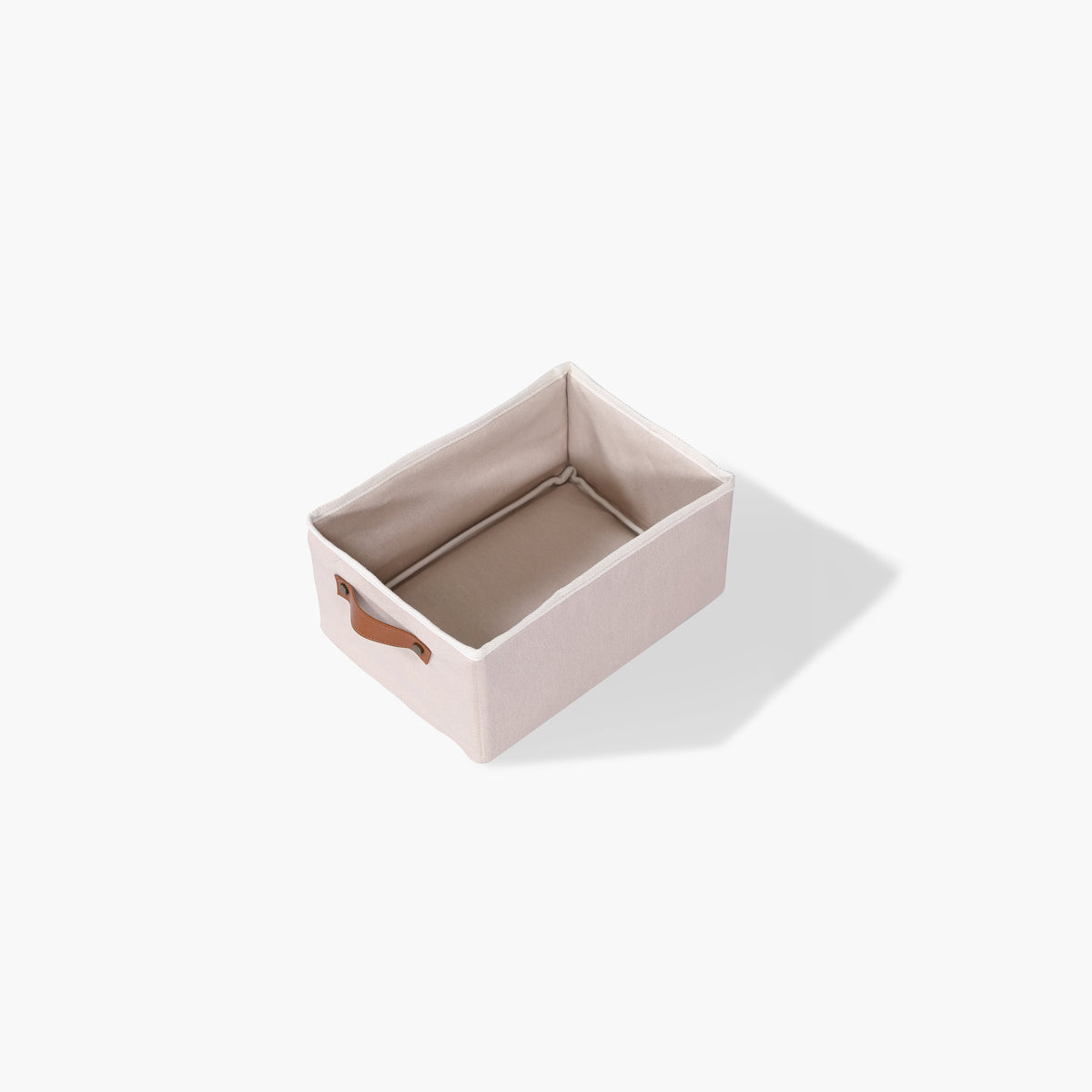 Seena Stori bookshelf canvas basket with handles