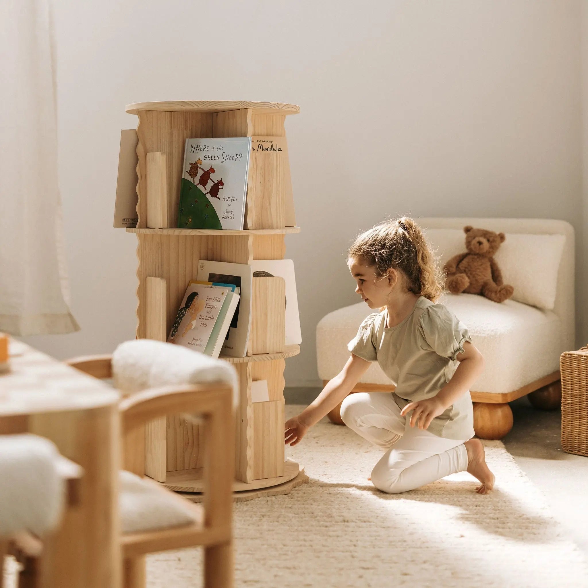 Nuage Interiors Malo Rotating Bookshelf | Baby Little Planet