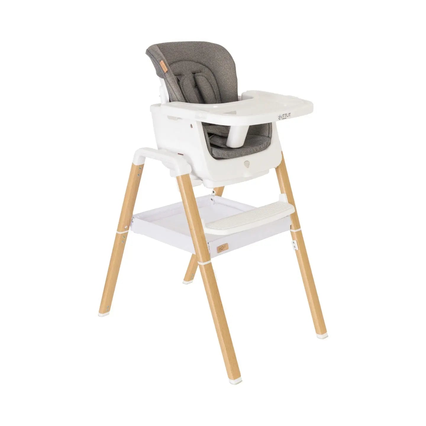 Nova Evolutionary High Chair in White Oak