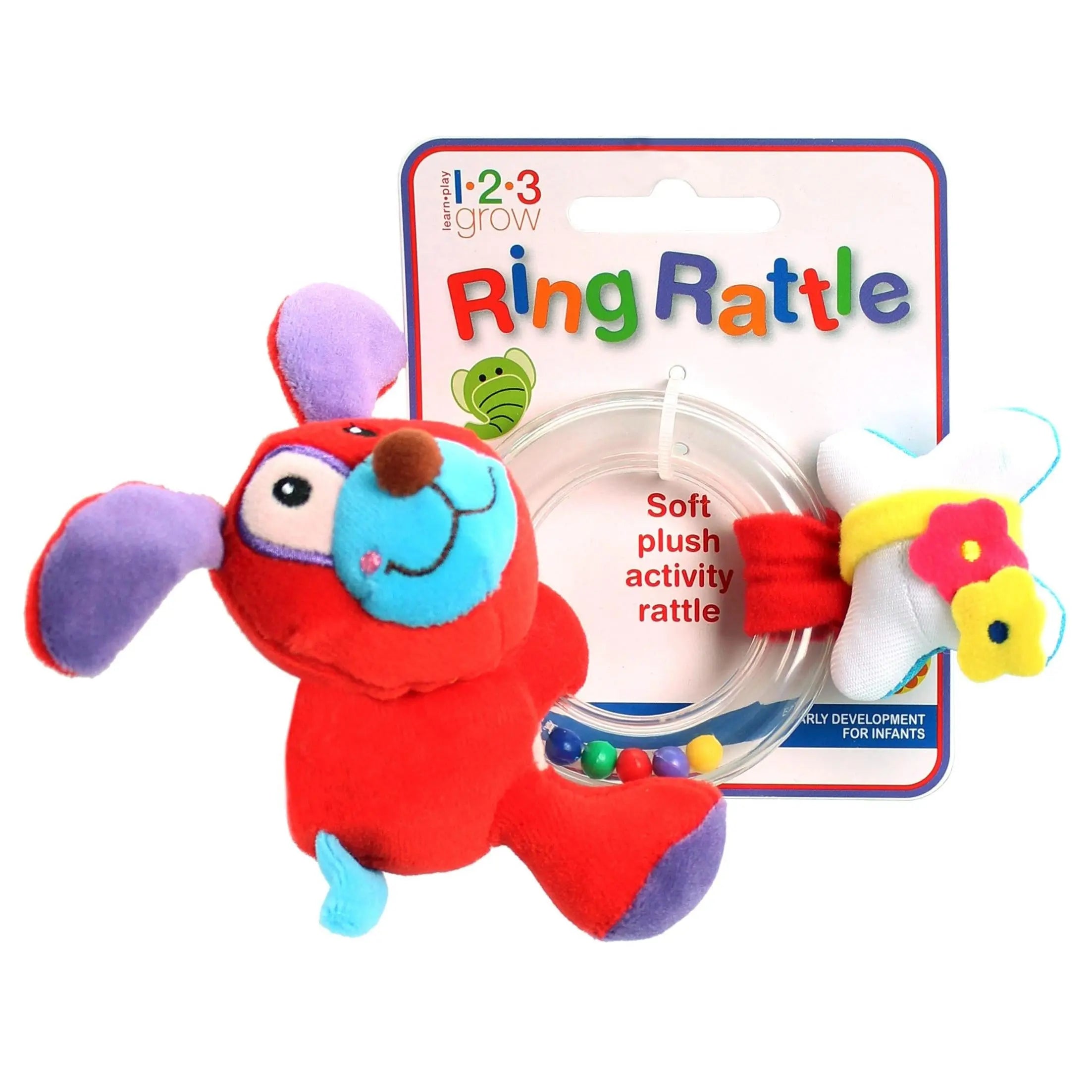 123 Grow Ring Rattle – Dog – Baby Little Planet