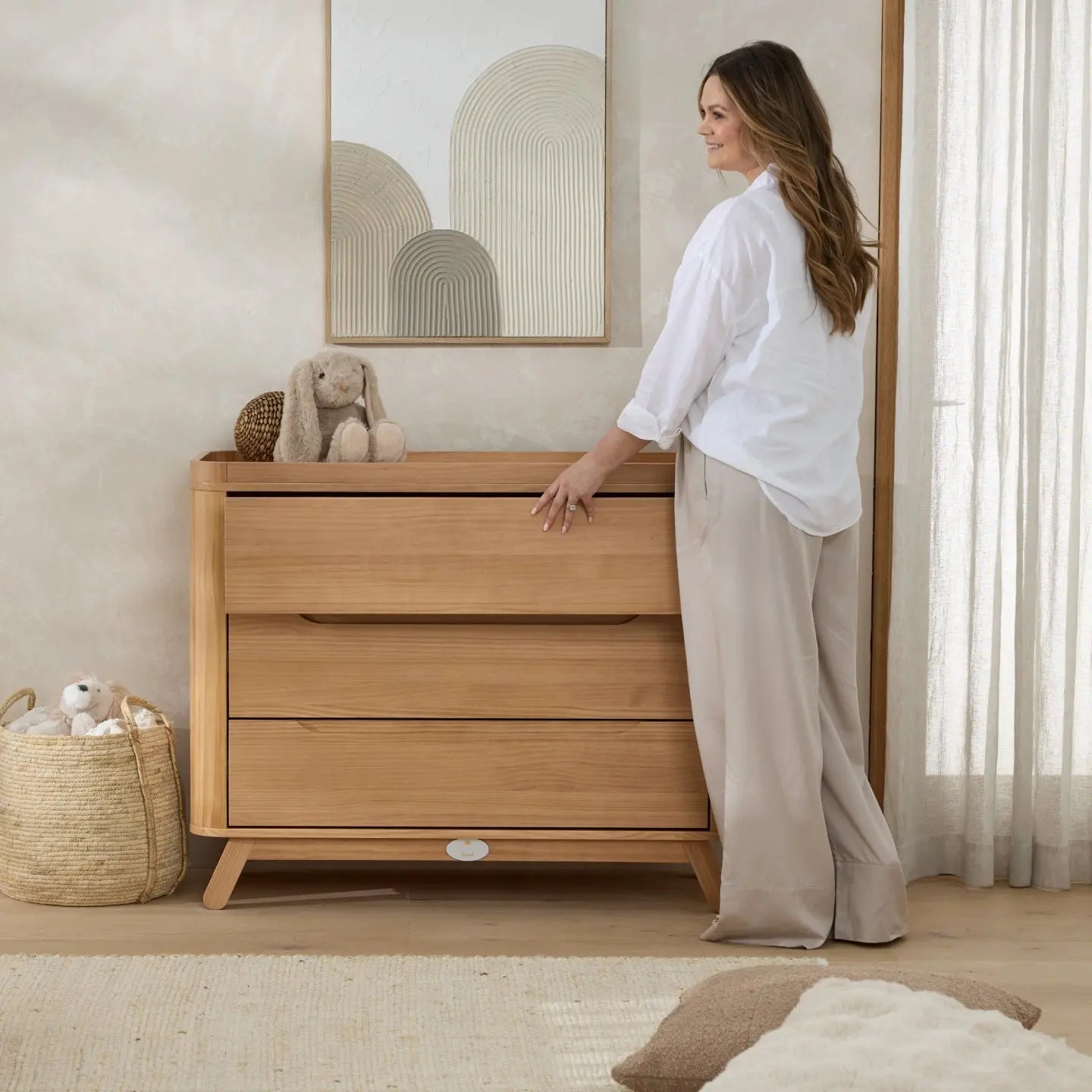 Theo Sustainable Timber Chest & Changer in Natural