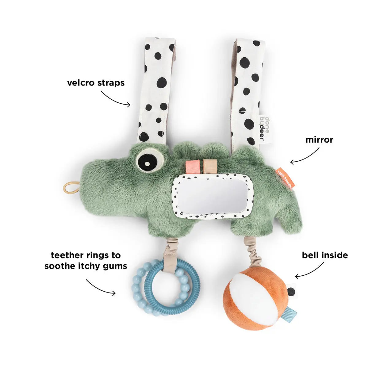 Done by Deer Hanging Activity Toy Green
