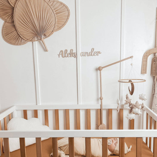Kiin Baby Organic Cot Sheet - Rainbow Ivory Umber