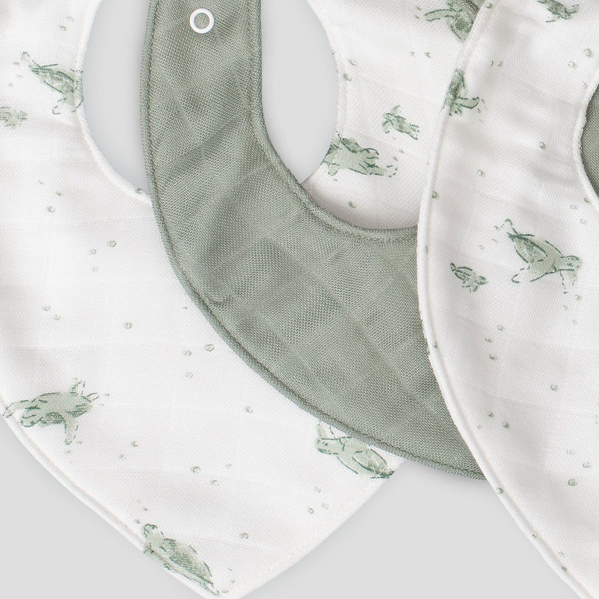 Little Bamboo bandana bib with two-snap adjustable closure