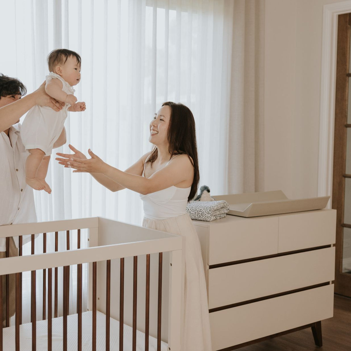 Babyrest Hugo nursery furniture styled in a nursery