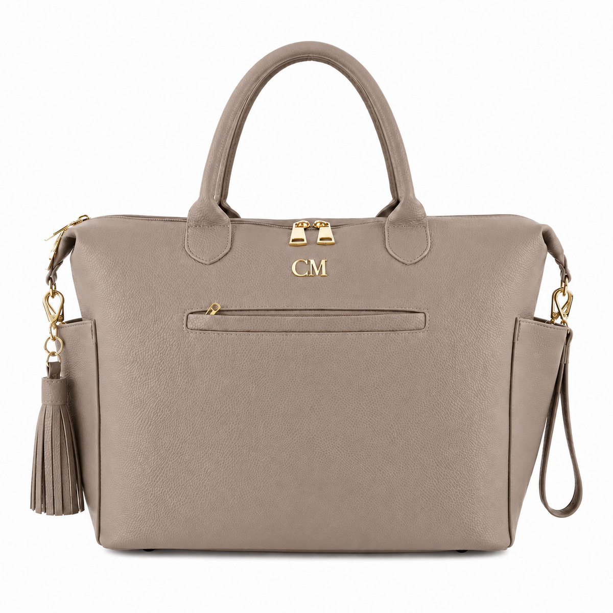 Coco Mae Como tassel tote nappy bag, Taupe