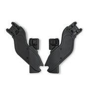 UPPAbaby Vista Lower Adapter in black, shown fitted to the Vista pram frame for a carrycot