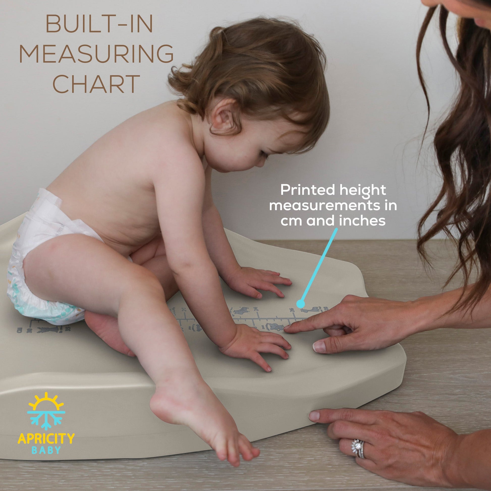 Apricity Baby Changing Pod – Premium Baby Change Mat Australia | No Covers, Easy Clean - Sandy Beige