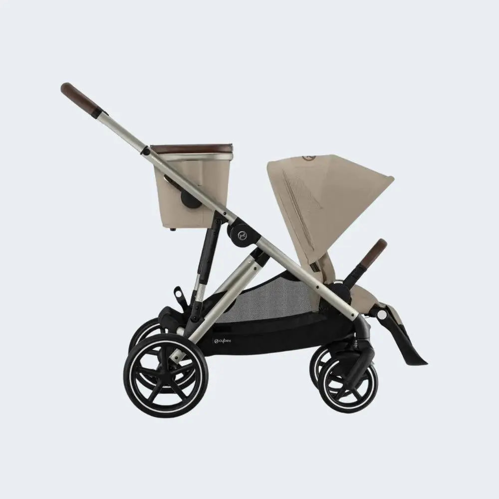 Cybex Gazelle S Stroller + Second Seat Double Pram - Almond Beige  