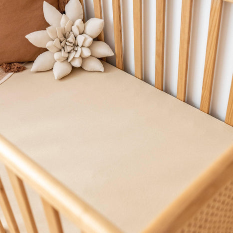 Kiin Baby Organic Cot Sheet - Rainbow Ivory Umber