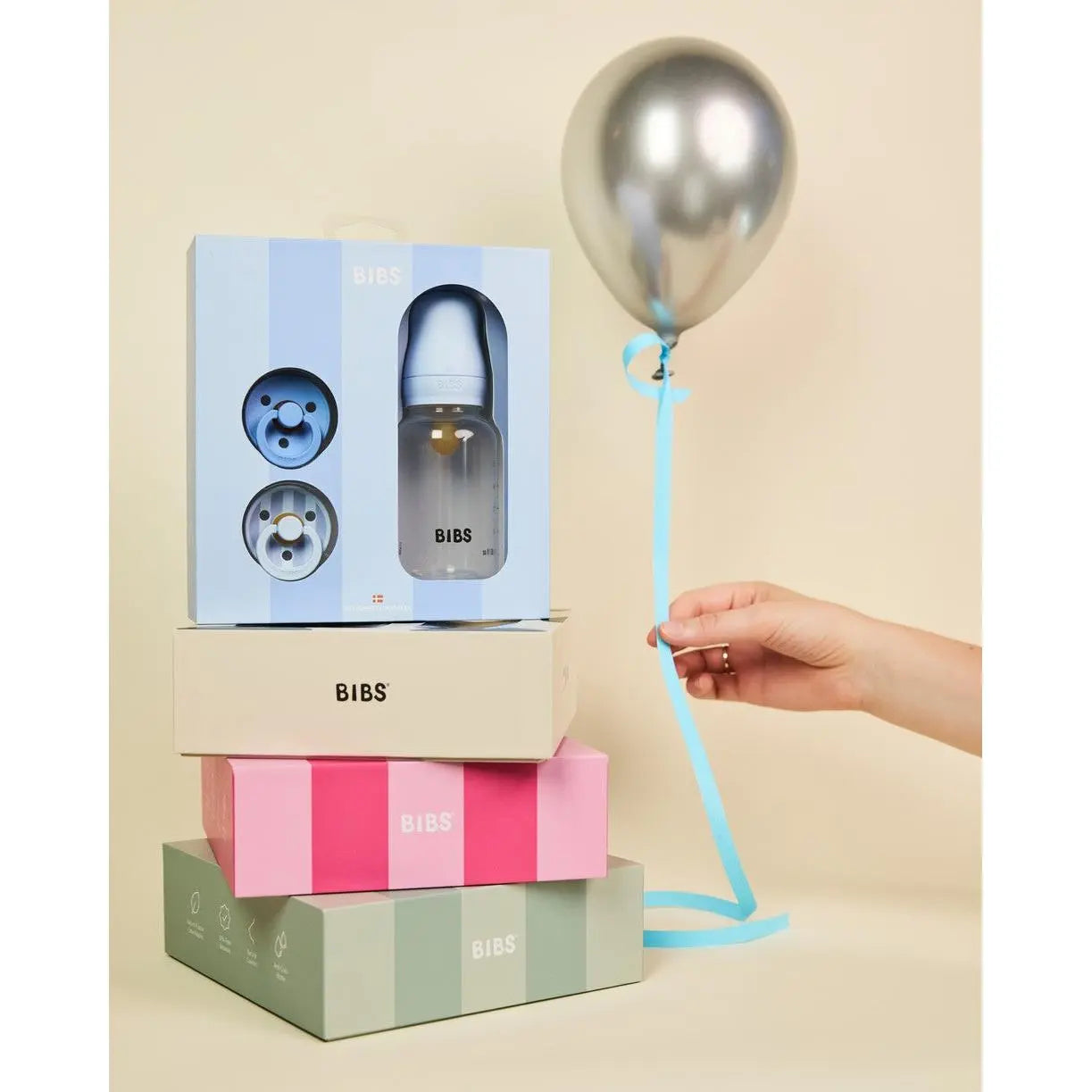 BIBS Gift Set, Baby Sprinkle - Baby Blue