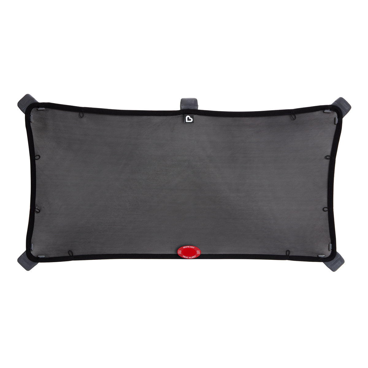 Munchkin Magnetic Stretch to Fit Sun Shade in grey with black border and corner clips