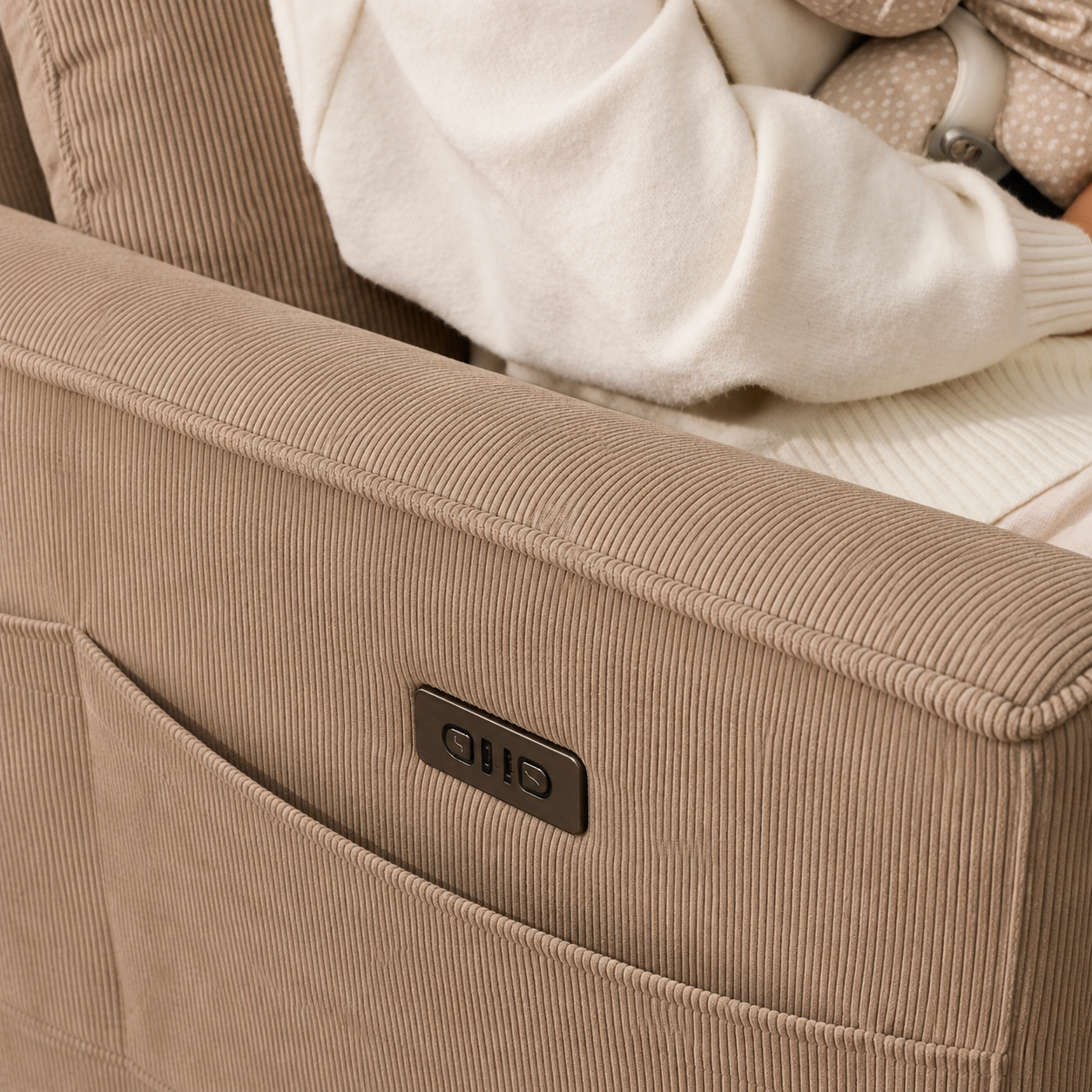 il Tutto Frankie Electric Recliner Glider Chair – Corduroy