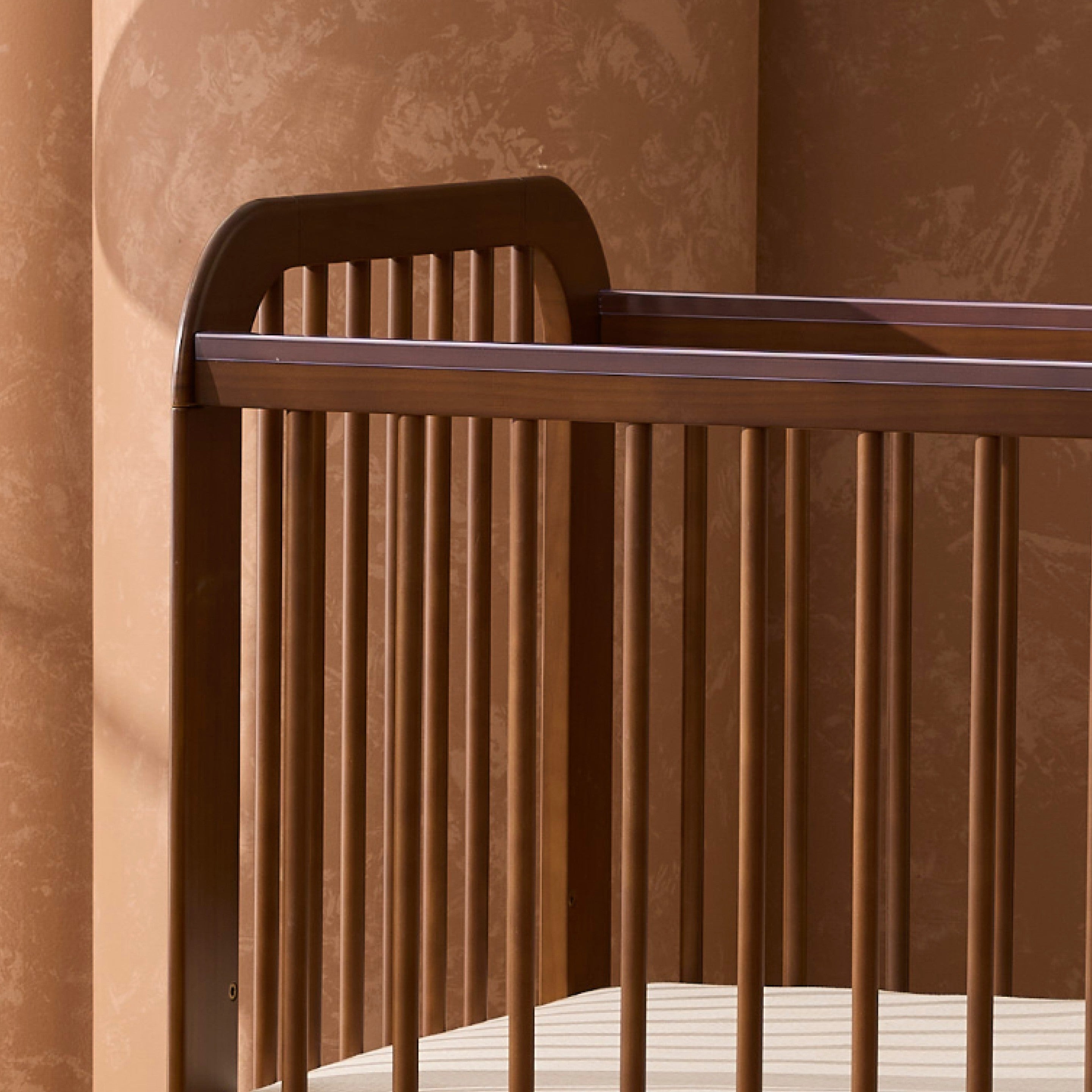 Ollie Sustainable Timber Cot in Walnut