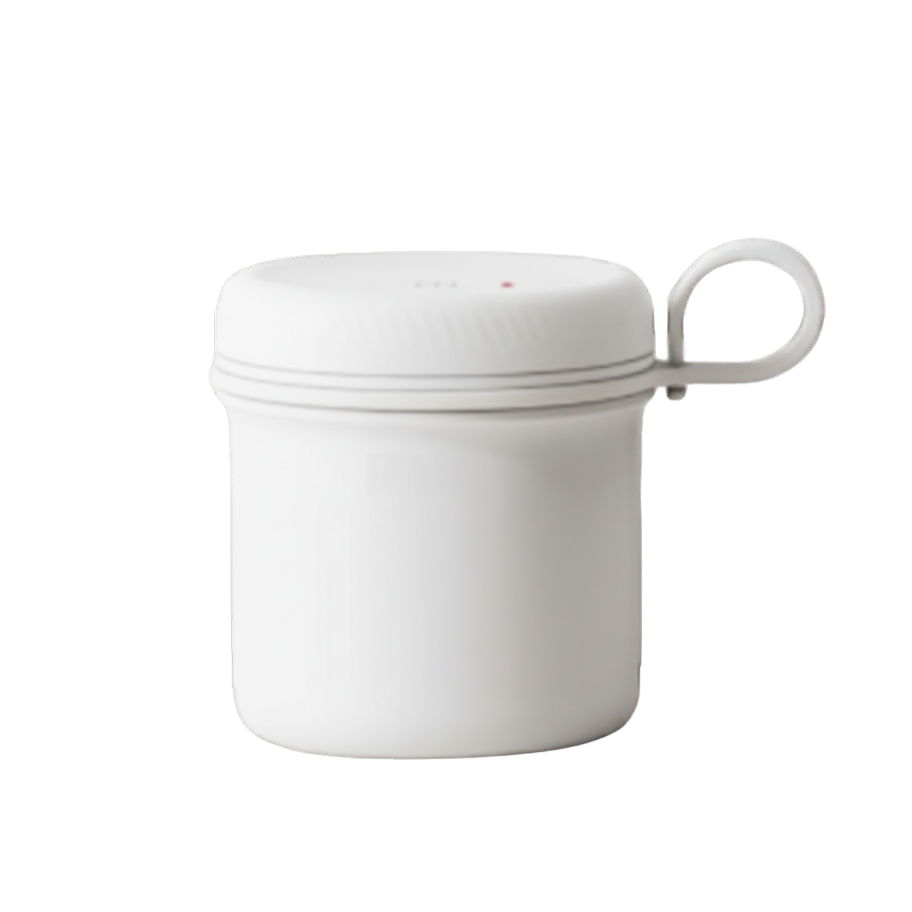 Jiffi Sterilising Pod UV lid in use – kills 99.99% of germs without chemicals or heat